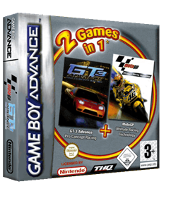 2 Games in 1: GT 3 Advance: Pro Concept Racing + Moto GP: Ultimate Racing Technology - Box - 3D Image