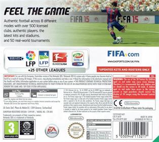 FIFA 15: Legacy Edition - Box - Back Image
