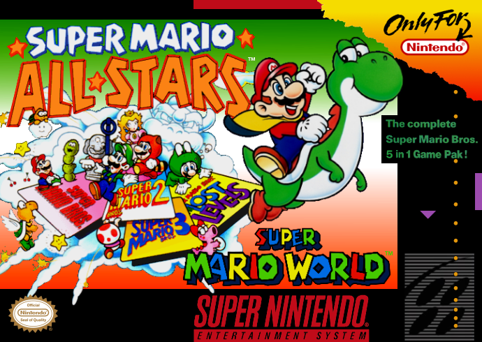 Super Mario All-Stars + Mario World - Nintendo SNES BOX ONLY
