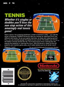 Tennis - Box - Back Image