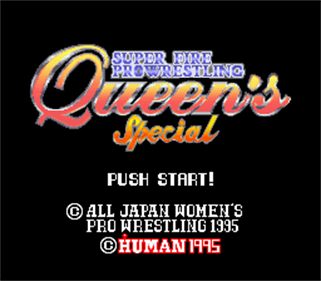 Super Fire Pro Wrestling: Queen's Special - Screenshot - Game Title Image