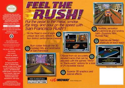 San Francisco Rush: Extreme Racing - Box - Back Image