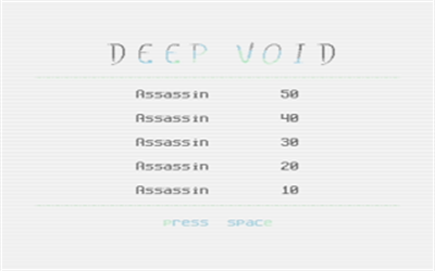 Deep Void - Screenshot - High Scores Image