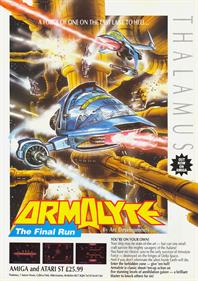 Armalyte: The Final Run - Advertisement Flyer - Front