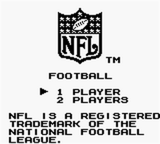 NFL Football - Screenshot - Game Title Image