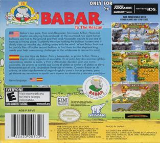 Babar to the Rescue - Box - Back Image