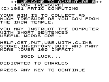 Adventure B: Inca Curse - Screenshot - Gameplay Image