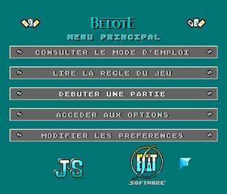Belote - Screenshot - Game Select Image