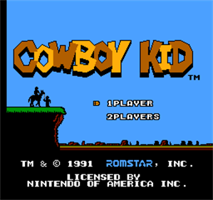 Cowboy Kid - Screenshot - Game Title Image