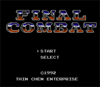 Final Combat - Screenshot - Game Title Image