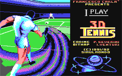3D World Tennis - Screenshot - Game Title Image