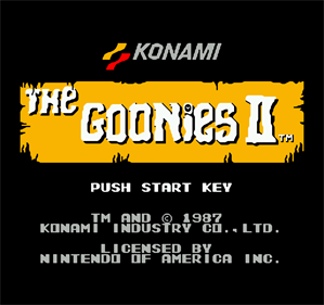 The Goonies II - Screenshot - Game Title Image