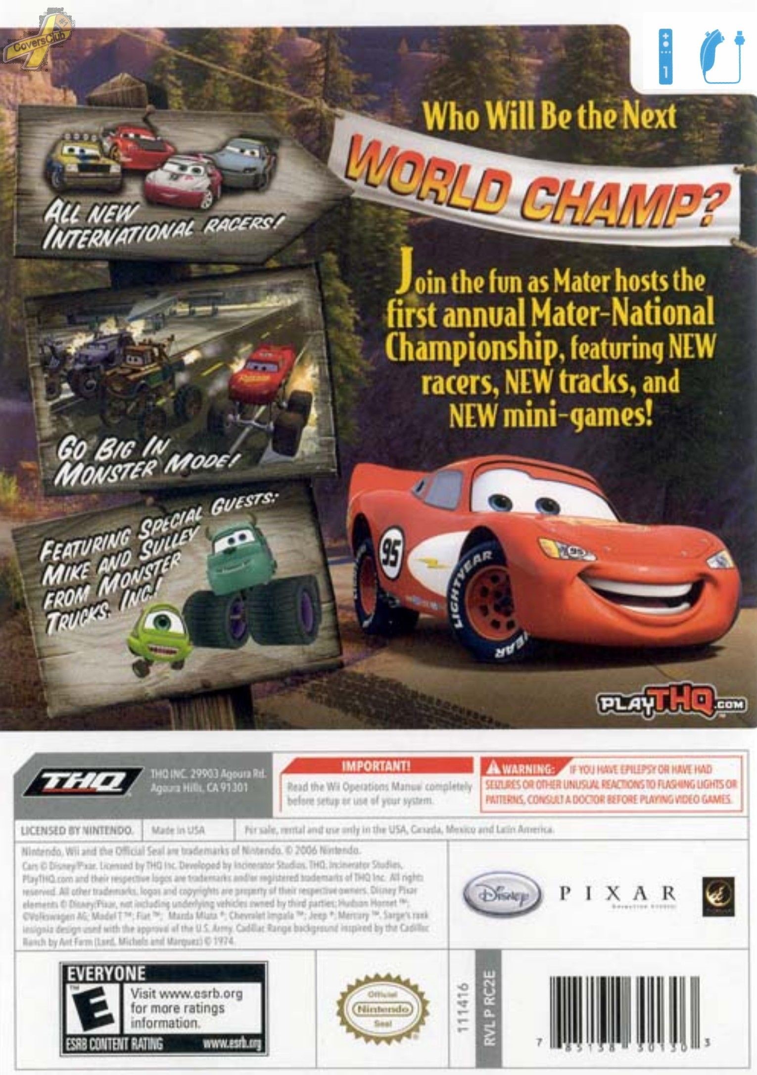 Disney/Pixar Cars Mater-National Championship Box Shot for Wii - GameFAQs