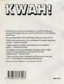 Kwah! - Box - Back Image