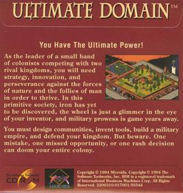 Ultimate Domain - Box - Back Image