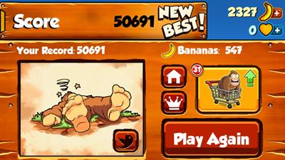 Banana Kong - Screenshot - Game Over