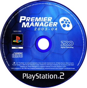 Premier Manager 2003-04 - Disc Image