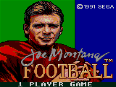 Joe Montana Football - Screenshot - Game Title Image