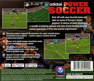 Adidas Power Soccer - Box - Back Image