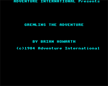 Gremlins: The Adventure - Screenshot - Game Title Image