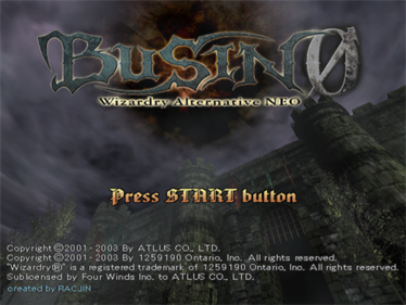 BUSIN 0 Wizardry Alternative NEO - Screenshot - Game Title Image