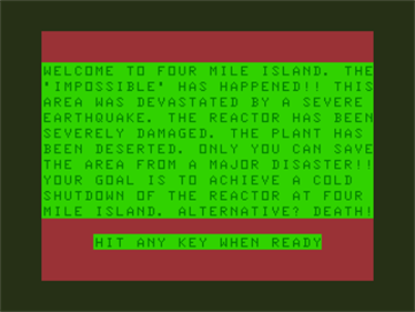 4 Mile Island Adventure - Screenshot - Game Title Image