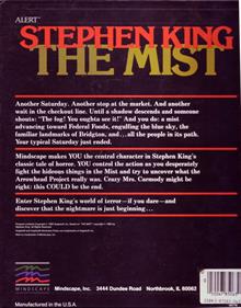 The Mist - Box - Back Image