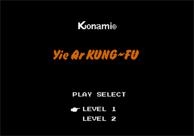 Yie Ar Kung~Fu - Screenshot - Game Title Image