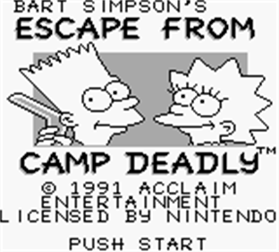 Bart Simpson's Escape from Camp Deadly - Screenshot - Game Title Image
