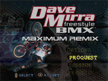 Dave Mirra Freestyle BMX: Maximum Remix - Screenshot - Game Title Image