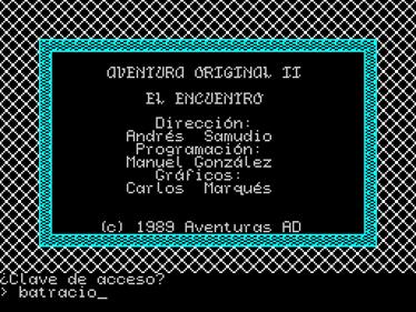 La Aventura Original - Screenshot - Game Select Image