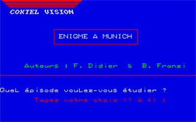Enigme à Munich - Screenshot - Game Title Image