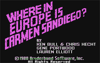 Where in Europe is Carmen Sandiego? - Screenshot - Game Title Image