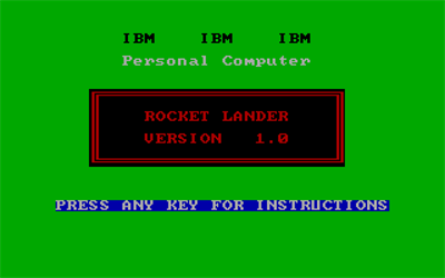 Rocket Lander - Screenshot - Game Title Image