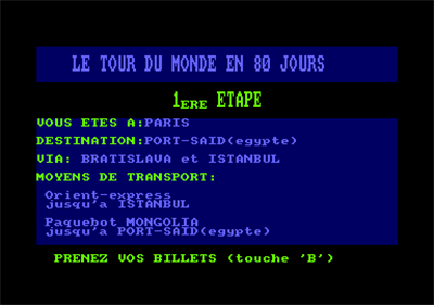 Le Tour du Monde en 80 Jours - Screenshot - Game Title Image