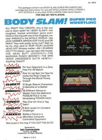 Body Slam! Super Pro Wrestling - Box - Back Image