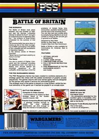 Battle of Britain (PSS) - Box - Back Image