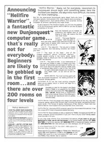 Hellfire Warrior - Advertisement Flyer - Front Image