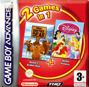 2 Games in 1: Disney Princess + Brother Bear - Box - Front Image