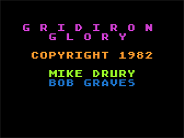 Gridiron Glory - Screenshot - Game Title Image