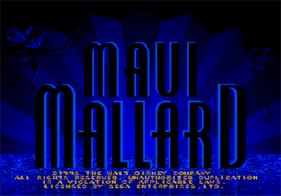 Donald in Maui Mallard - Screenshot - Game Title Image