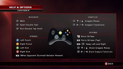 Bellator: MMA Onslaught - Arcade - Controls Information Image