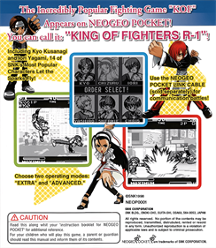 King of Fighters R-1: Pocket Fighting Series - Box - Back Image
