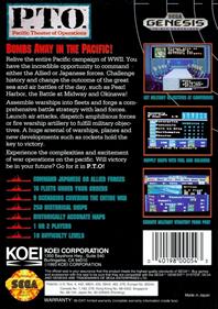 P.T.O.: Pacific Theater of Operations - Box - Back Image