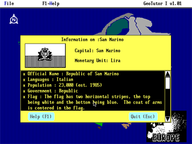 GeoTutor 1: Europe - Screenshot - Gameplay Image