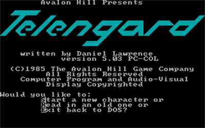 Telengard - Screenshot - Game Title Image