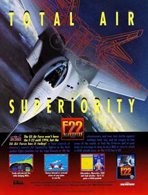 F-22 Interceptor: Advanced Tactical Fighter - Advertisement Flyer - Front Image