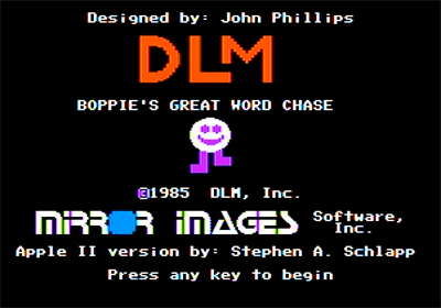 Boppie's Great Word Chase - Screenshot - Game Title Image