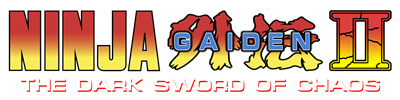 Ninja Gaiden II: The Dark Sword of Chaos - Clear Logo Image