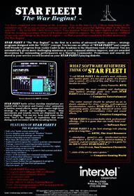 Star Fleet I: The War Begins! - Box - Back Image